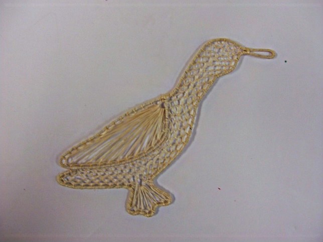 9\" Sinamay Duck On Wire Frame